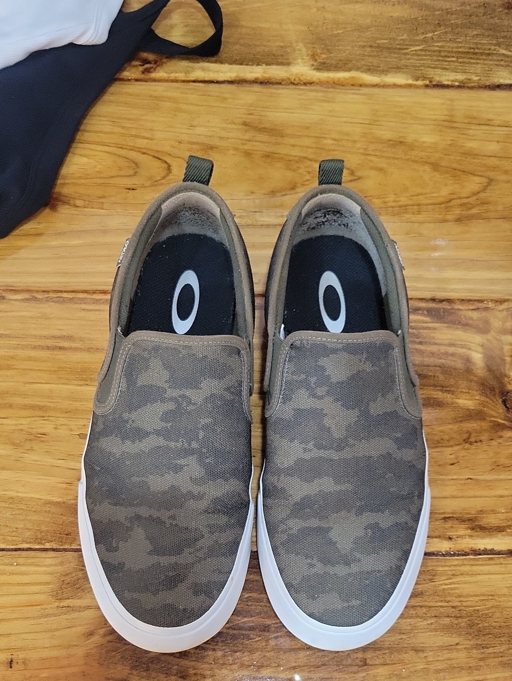Oakley Men's Olive Camo Slip-On Canvas Loafers